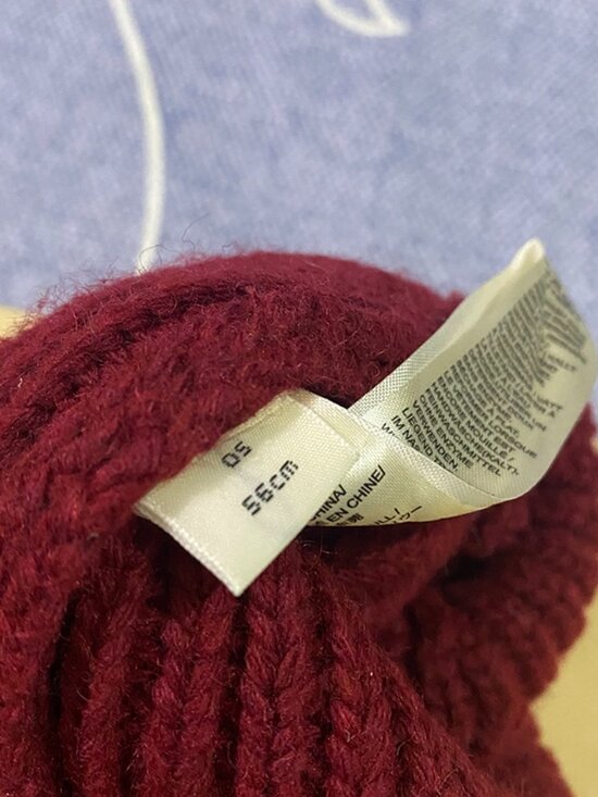 Acne Studios Burgundy Unisex Knit Hat